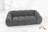 FLAVA Gestepptes Retro-Modern-Dreisitzer-Sofa in Grau Grau - Foto 2