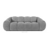 FLAVA Gestepptes Retro-Modern-Dreisitzer-Sofa in Hellgrau Hellgrau - Foto 1