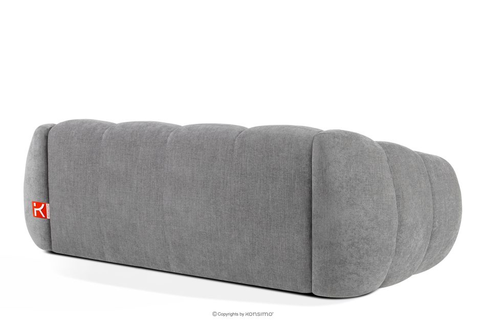 FLAVA Gestepptes Retro-Modern-Dreisitzer-Sofa in Hellgrau Hellgrau - Foto 3