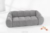 FLAVA Gestepptes Retro-Modern-Dreisitzer-Sofa in Hellgrau Hellgrau - Foto 2