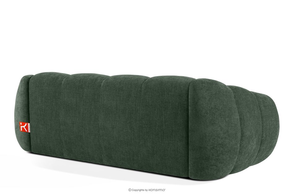 FLAVA Gestepptes Retro-Modern-Dreisitzer-Sofa in Dunkelgrün Dunkelgrün - Foto 3