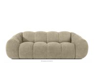 Gestepptes Retro-Modern-Dreisitzer-Sofa in Sand