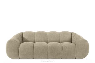 FLAVA, https://konsimo.de/kollektion/flava/ Gestepptes Retro-Modern-Dreisitzer-Sofa in Sand Sandfarben - Foto