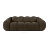 FLAVA Gestepptes Retro-Modern-Dreisitzer-Sofa in Braun Braun - Foto 1