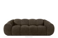 Gestepptes Retro-Modern-Dreisitzer-Sofa in Braun