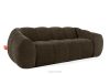 FLAVA Gestepptes Retro-Modern-Dreisitzer-Sofa in Braun Braun - Foto 3