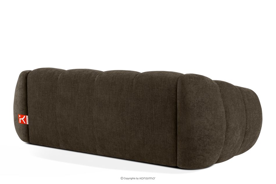 FLAVA Gestepptes Retro-Modern-Dreisitzer-Sofa in Braun Braun - Foto 3
