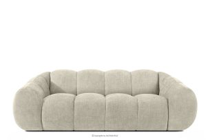 FLAVA, https://konsimo.de/kollektion/flava/ Gestepptes Retro-Modern-Dreisitzer-Sofa in Ecru Ecru - Foto