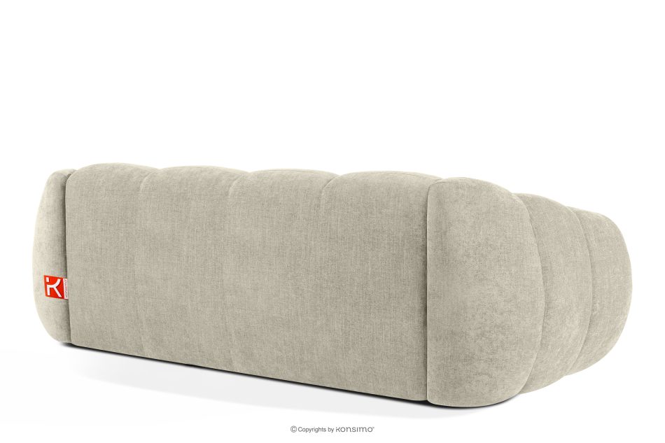 FLAVA Gestepptes Retro-Modern-Dreisitzer-Sofa in Ecru Ecru - Foto 3