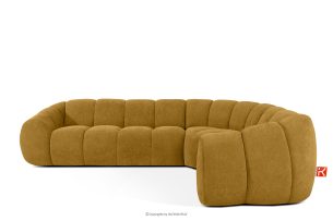 FLAVA, https://konsimo.de/kollektion/flava/ Gesteppte Eckcouch im Retro-Modern-Stil rechts honigfarben Honigfarben - Foto