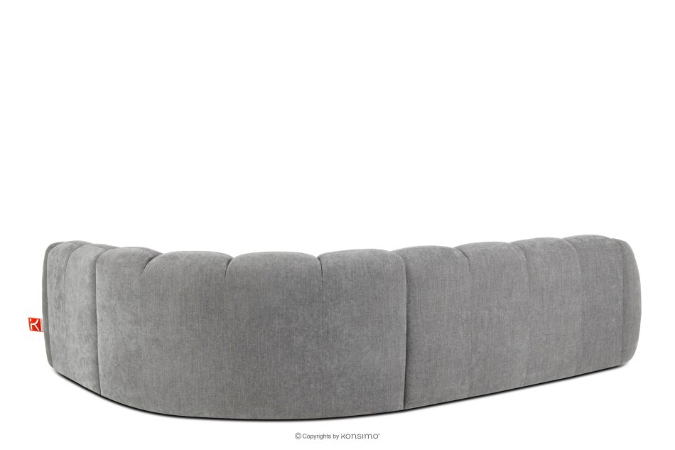 FLAVA Gesteppte Eckcouch im Retro-Modern-Stil rechts hellgrau Hellgrau - Foto 3