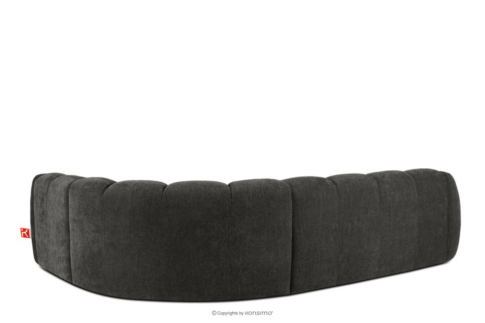 FLAVA Gesteppte Eckcouch im Retro-Modern-Stil rechts graphit Graphit - Foto 3