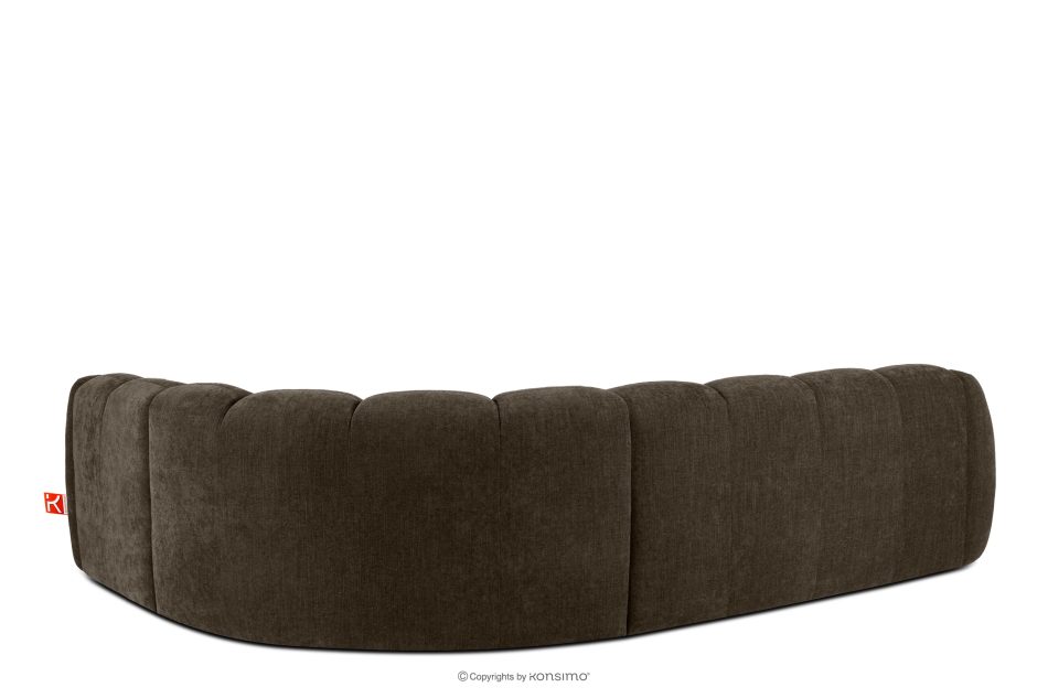 FLAVA Gesteppte Eckcouch im Retro-Modern-Stil rechts braun Braun - Foto 3