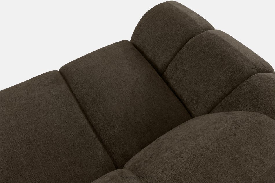 FLAVA Gesteppte Eckcouch im Retro-Modern-Stil rechts braun Braun - Foto 4