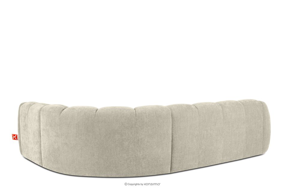 FLAVA Gesteppte Eckcouch im Retro-Modern-Stil rechts ecru Ecru - Foto 3