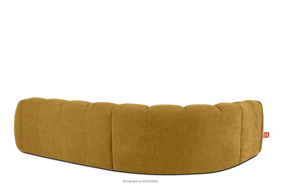 FLAVA Gesteppte Eckcouch im Retro-Modern-Stil links honigfarben Honigfarben - Foto 3