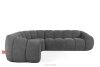 FLAVA Gesteppte Eckcouch im Retro-Modern-Stil links grau Grau - Foto 1