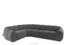 FLAVA Gesteppte Eckcouch im Retro-Modern-Stil links grau Grau - Foto 3