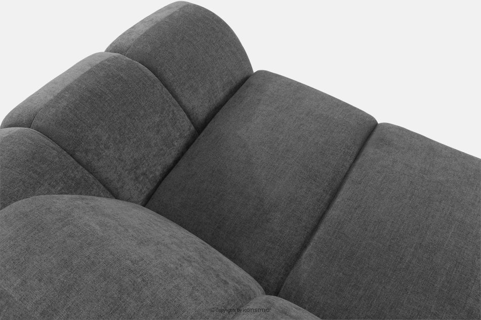FLAVA Gesteppte Eckcouch im Retro-Modern-Stil links grau Grau - Foto 4