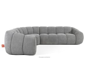 FLAVA, https://konsimo.de/kollektion/flava/ Gesteppte Eckcouch im Retro-Modern-Stil links hellgrau Hellgrau - Foto