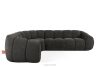 FLAVA Gesteppte Eckcouch im Retro-Modern-Stil links graphit Graphit - Foto 1