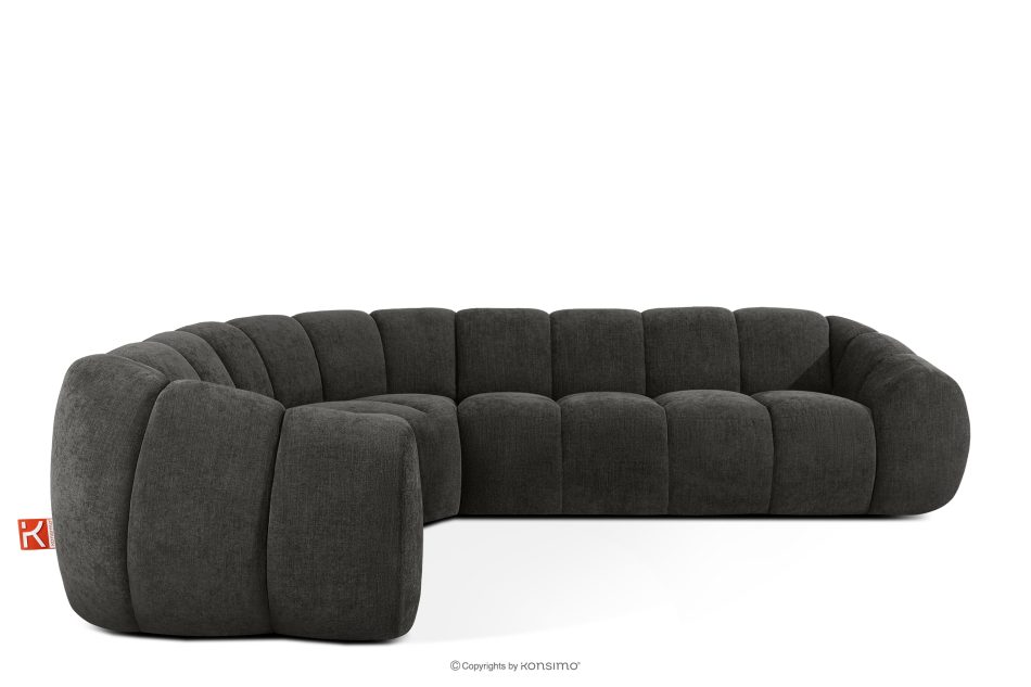 FLAVA Gesteppte Eckcouch im Retro-Modern-Stil links graphit Graphit - Foto 0