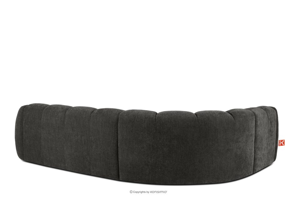 FLAVA Gesteppte Eckcouch im Retro-Modern-Stil links graphit Graphit - Foto 3