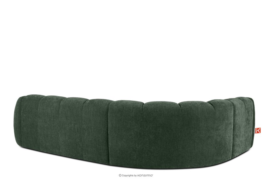 FLAVA Gesteppte Eckcouch im Retro-Modern-Stil links dunkelgrün Dunkelgrün - Foto 3