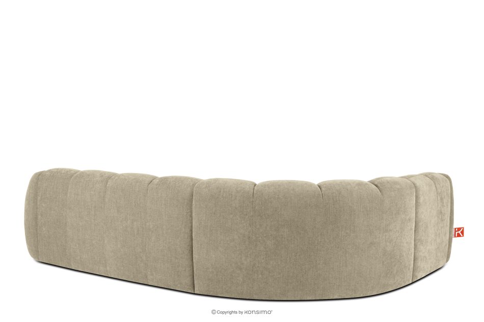 FLAVA Gesteppte Eckcouch im Retro-Modern-Stil links sandfarben Sandfarben - Foto 3