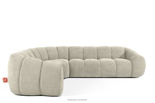 FLAVA, https://konsimo.de/kollektion/flava/ Gesteppte Eckcouch im Retro-Modern-Stil links ecru Ecru - Foto