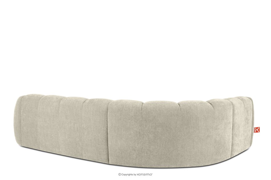 FLAVA Gesteppte Eckcouch im Retro-Modern-Stil links ecru Ecru - Foto 3