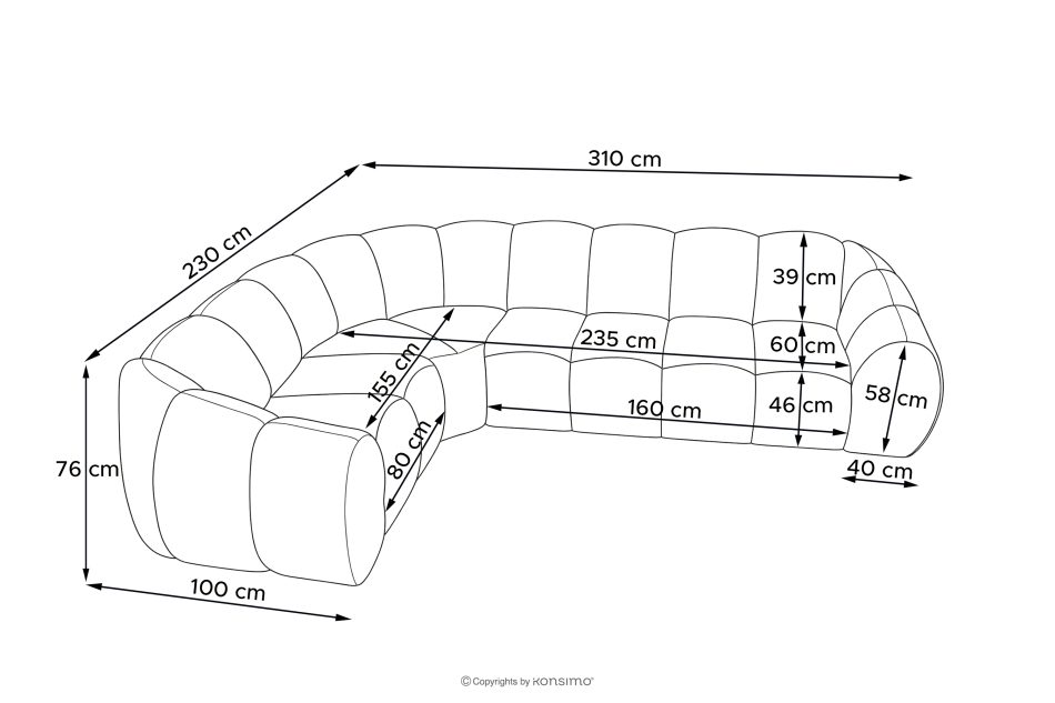 FLAVA Gesteppte Eckcouch im Retro-Modern-Stil links dunkelgrün Dunkelgrün - Foto 10
