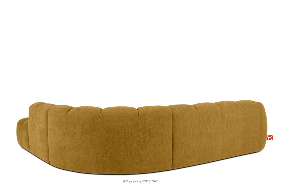 FLAVA Curve-Ecksofa im Retro-Modern-Stil modular rechts honigfarben Honigfarben - Foto 3
