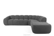 Curve-Ecksofa im Retro-Modern-Stil modular rechts grau