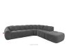 FLAVA Curve-Ecksofa im Retro-Modern-Stil modular rechts grau Grau - Foto 3