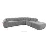 FLAVA Curve-Ecksofa im Retro-Modern-Stil modular rechts hellgrau Hellgrau - Foto 3