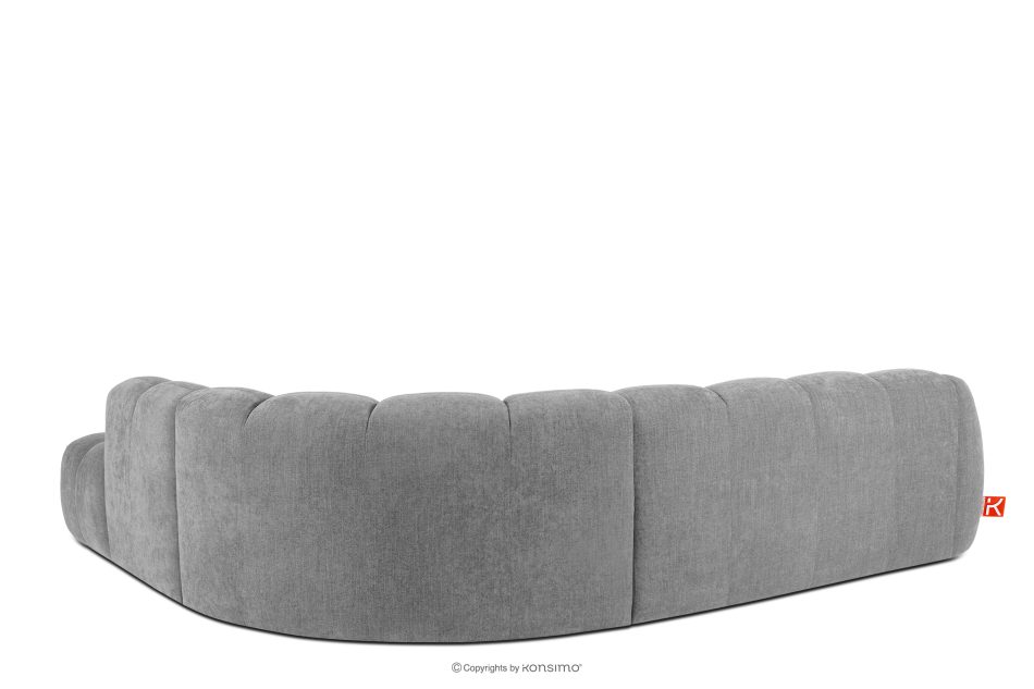 FLAVA Curve-Ecksofa im Retro-Modern-Stil modular rechts hellgrau Hellgrau - Foto 3