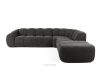 FLAVA Curve-Ecksofa im Retro-Modern-Stil modular rechts graphit Graphit - Foto 1