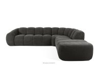 Curve-Ecksofa im Retro-Modern-Stil modular rechts graphit