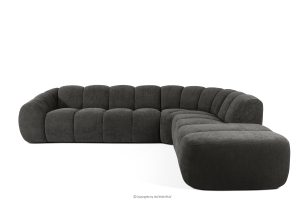 FLAVA, https://konsimo.de/kollektion/flava/ Curve-Ecksofa im Retro-Modern-Stil modular rechts graphit Graphit - Foto