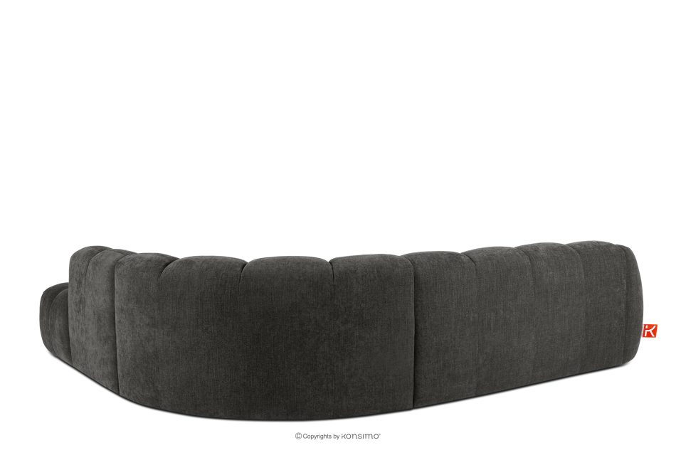 FLAVA Curve-Ecksofa im Retro-Modern-Stil modular rechts graphit Graphit - Foto 3