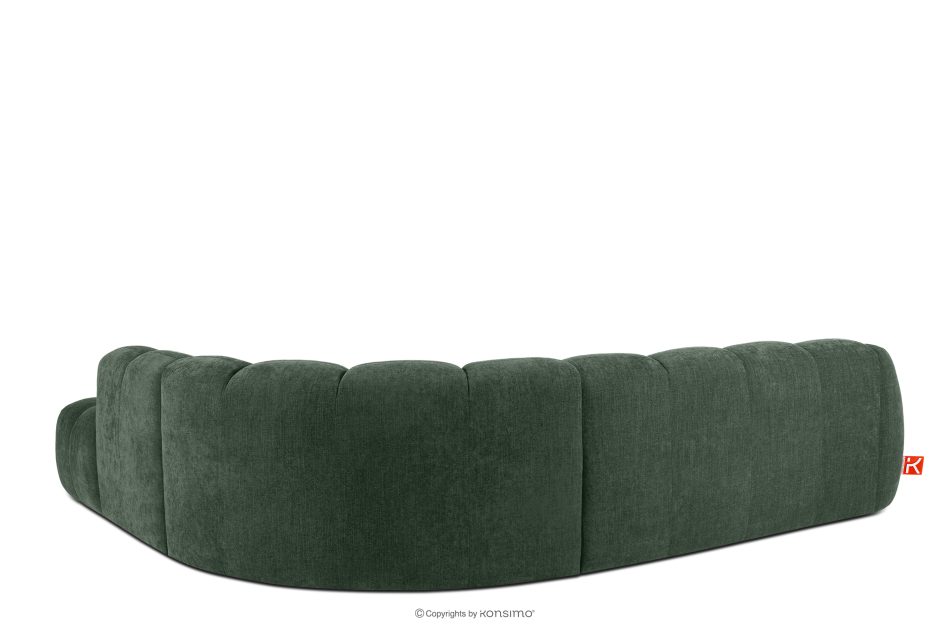 FLAVA Curve-Ecksofa im Retro-Modern-Stil modular rechts dunkelgrün Dunkelgrün - Foto 3