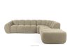 Curve-Ecksofa im Retro-Modern-Stil modular rechts sandfarben