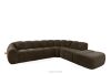 FLAVA Curve-Ecksofa im Retro-Modern-Stil modular rechts braun Braun - Foto 3