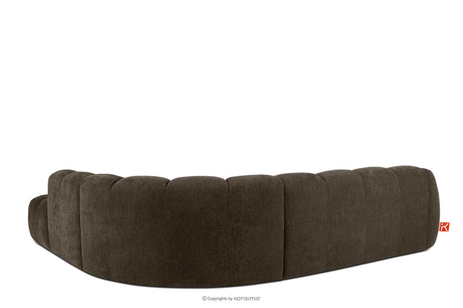 FLAVA Curve-Ecksofa im Retro-Modern-Stil modular rechts braun Braun - Foto 3