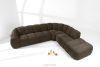 FLAVA Curve-Ecksofa im Retro-Modern-Stil modular rechts braun Braun - Foto 2