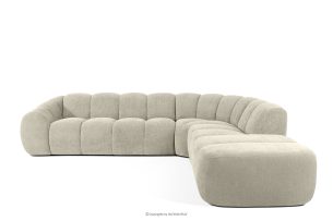 FLAVA, https://konsimo.de/kollektion/flava/ Curve-Ecksofa im Retro-Modern-Stil modular rechts ecru Ecru - Foto