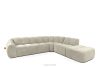 FLAVA Curve-Ecksofa im Retro-Modern-Stil modular rechts ecru Ecru - Foto 3