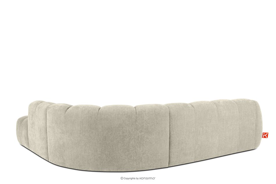 FLAVA Curve-Ecksofa im Retro-Modern-Stil modular rechts ecru Ecru - Foto 3