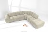 FLAVA Curve-Ecksofa im Retro-Modern-Stil modular rechts ecru Ecru - Foto 2